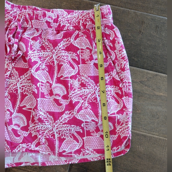 VINEYARD VINES women's Linen Blend bright pink whale 3" shorts - S - Picture 7 of 8